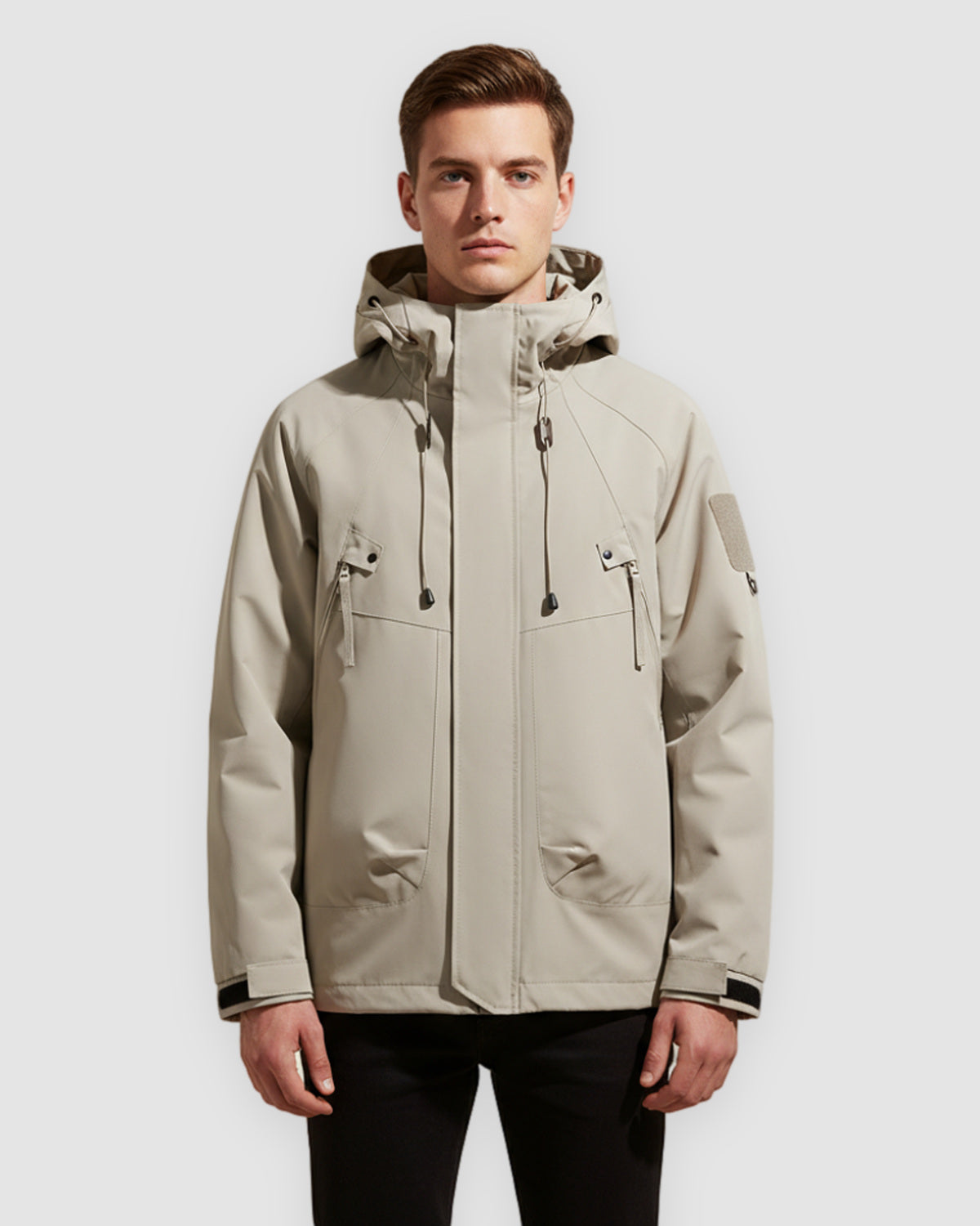 Herren Windjacke wasserdicht mit Kapuze, Bild 2