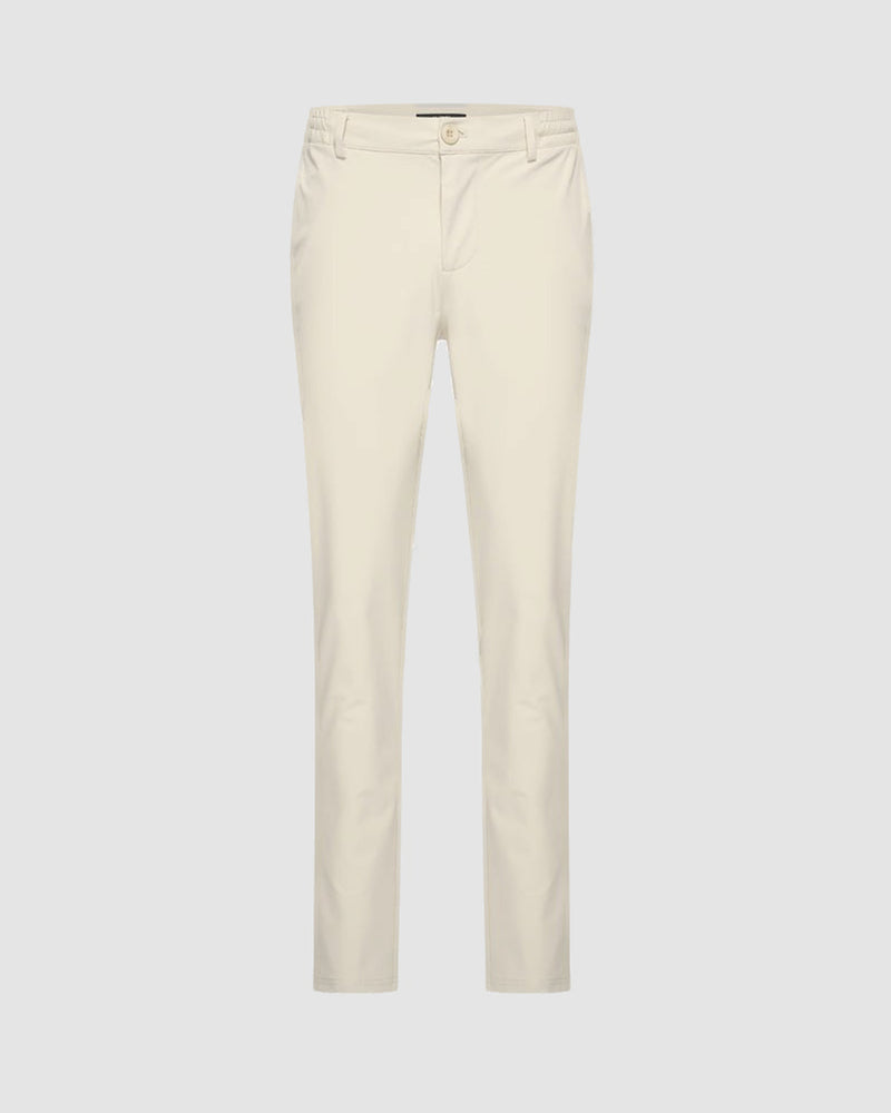 Heren pantalon met moderne pasvorm – zandbeige