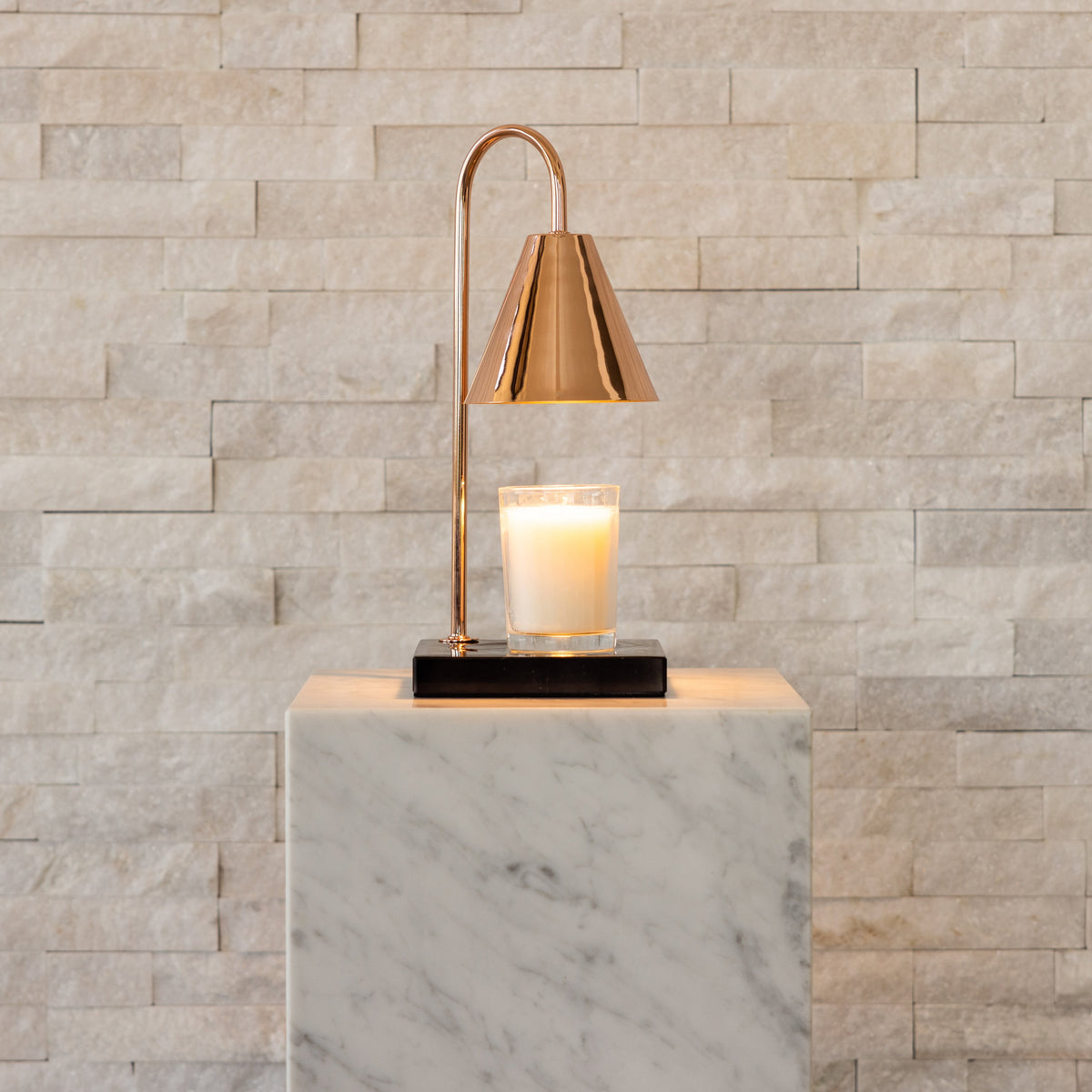 Marmor-Duftlampe – Flammenlose Wachsschmelzlampe mit Timer
