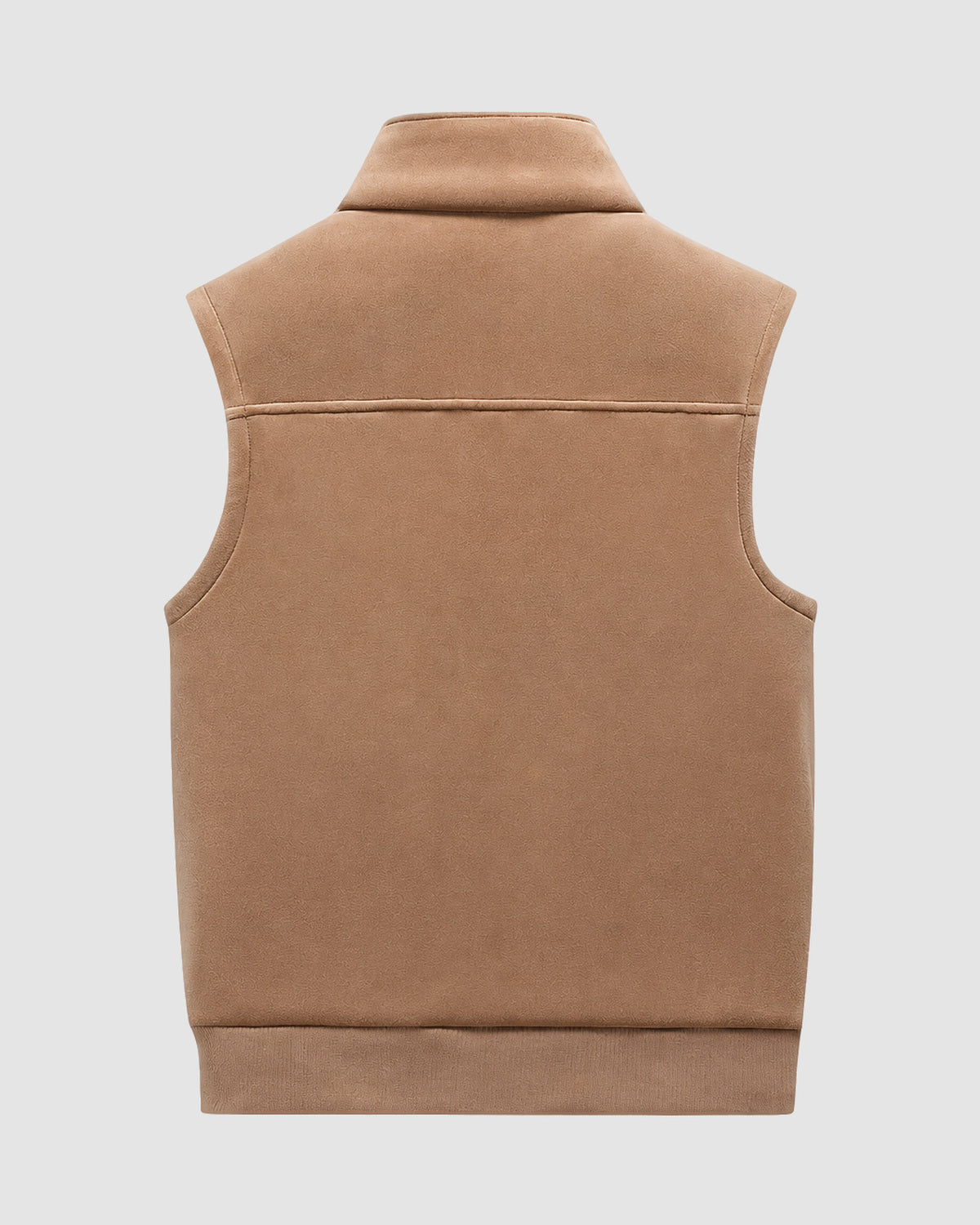 Herren Weste mit Stehkragen und Innenfutter – Khaki, Bild 2