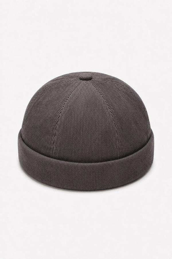 Unisex Docker-Mütze aus Baumwolle – Grau