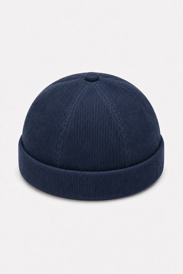 Unisex Docker-Mütze aus Baumwolle – Marineblau