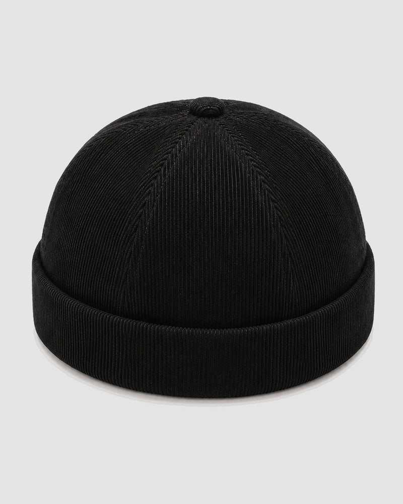 Heren Docker-muts van katoen – Zwart