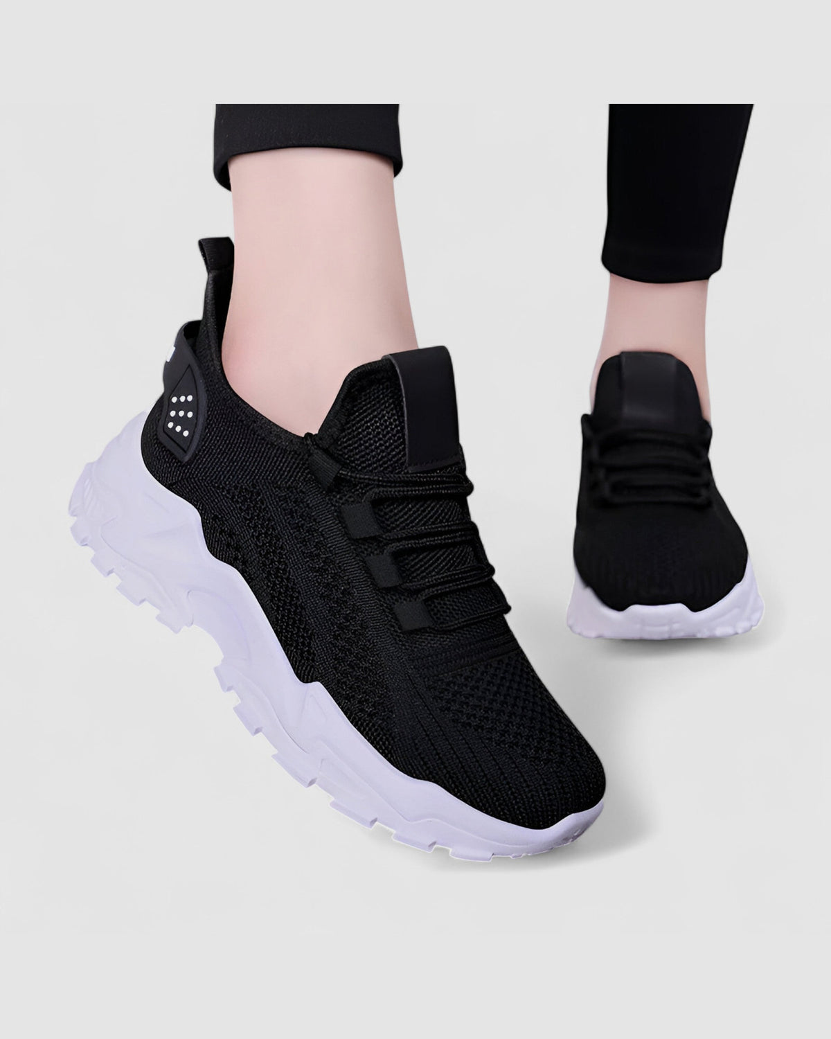 Slip-On Sneaker mit Mesh, atmungsaktiv in Schwarz