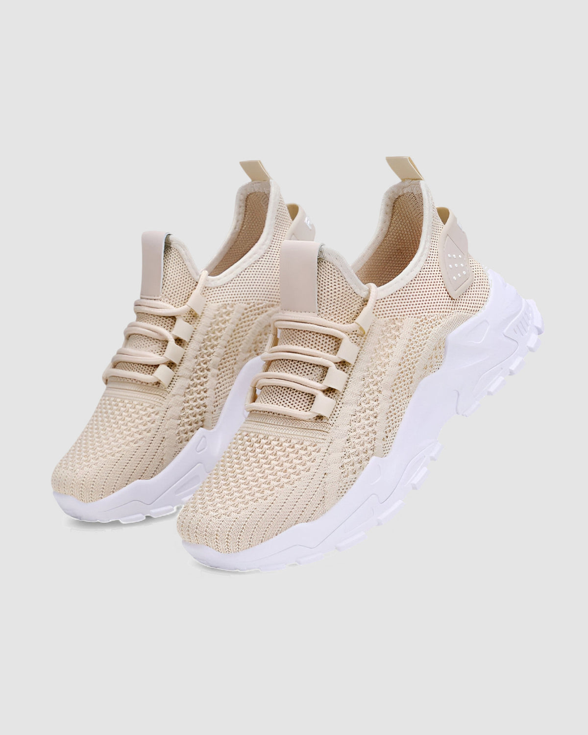 Slip-On Sneaker mit Mesh, atmungsaktiv in Beige