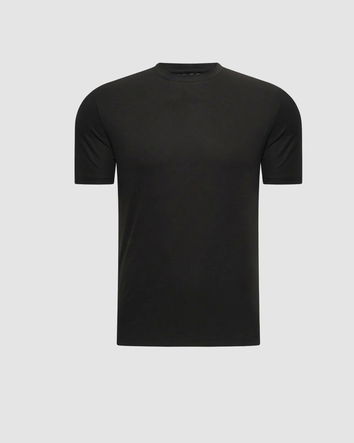 Herren T-Shirt mit Rundhals, Kurzarm – Schwarz in Onyxschwarz