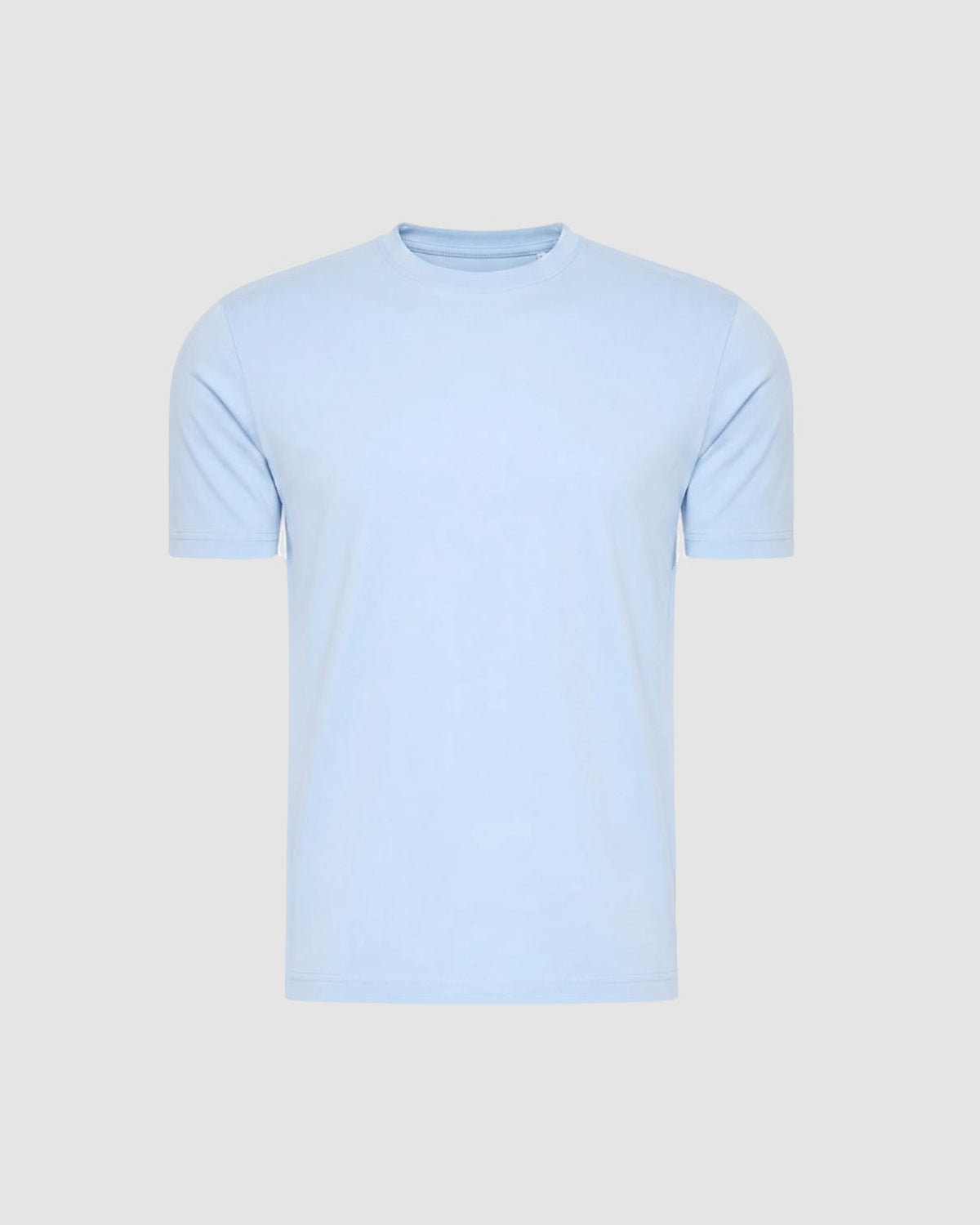 Herren T-Shirt mit Rundhals, Kurzarm – Himmelblau in Himmelblau