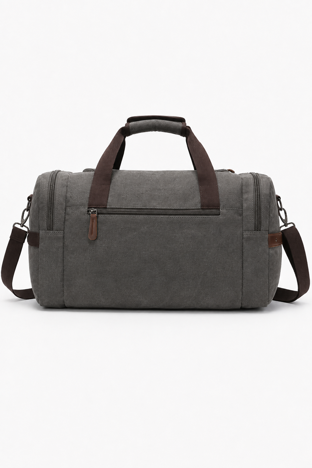 Herren Canvas-Reisetasche mit Schultergurt – Grau