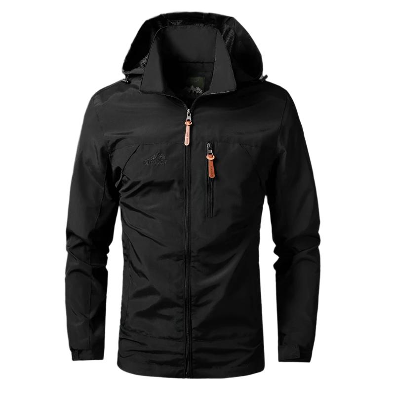 Herren Wasserdichte Winddichte Wanderjacke – Mehrere Reißverschlusstaschen