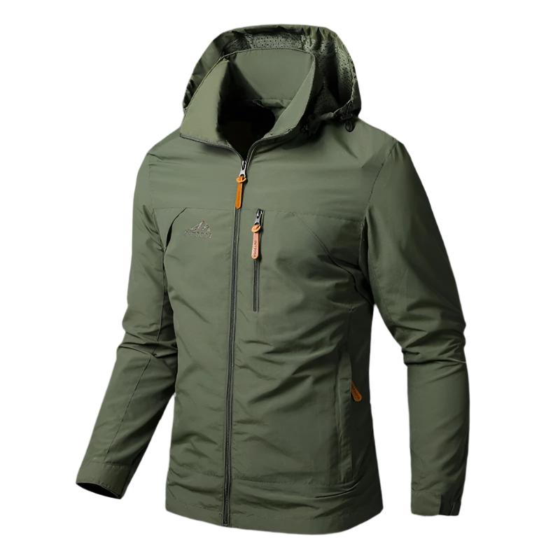 Herren Wasserdichte Winddichte Wanderjacke – Mehrere Reißverschlusstaschen