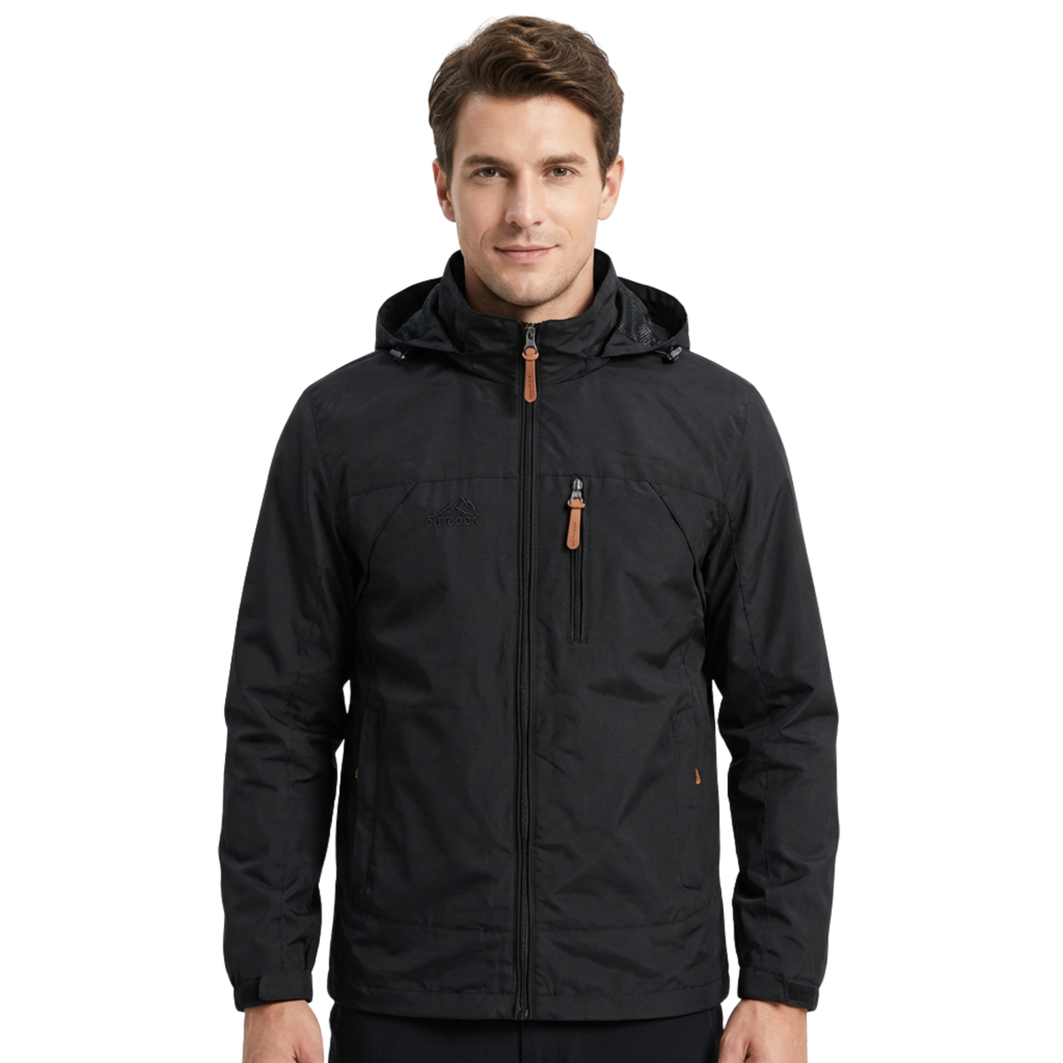Herren Wasserdichte Winddichte Wanderjacke – Mehrere Reißverschlusstaschen