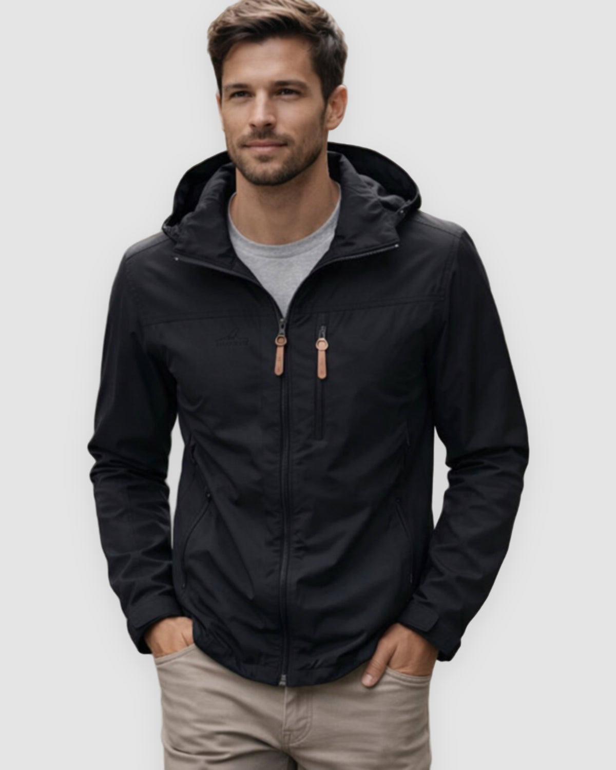 Herren Wanderjacke wasserdicht und winddicht mit Taschen, Bild 7
