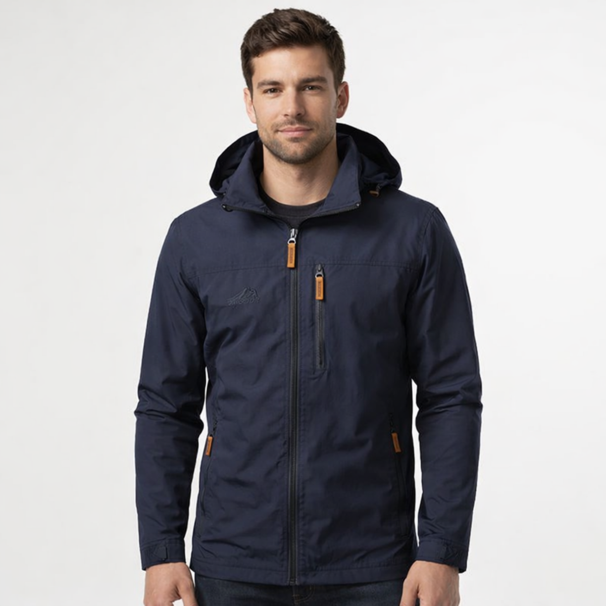 Herren Wasserdichte Winddichte Wanderjacke – Mehrere Reißverschlusstaschen