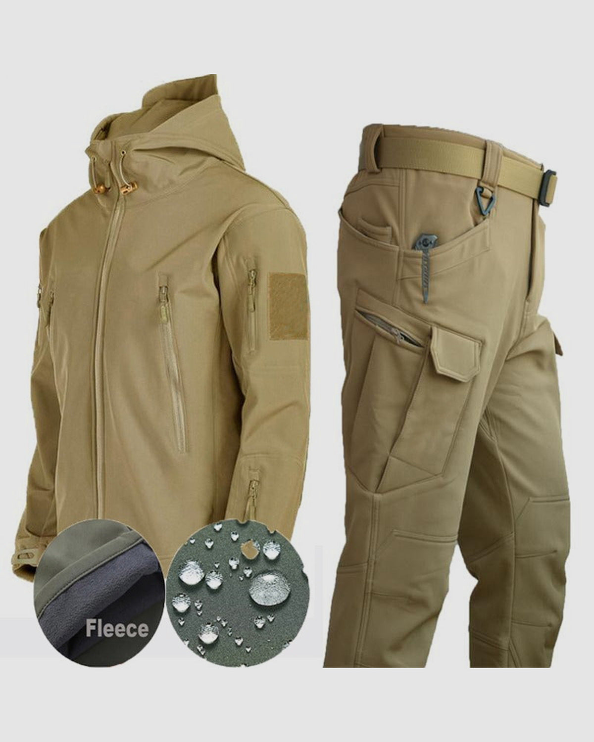 Herren Outdoor-Set mit gepolsterter Winterjacke und Cargohose, Bild 8