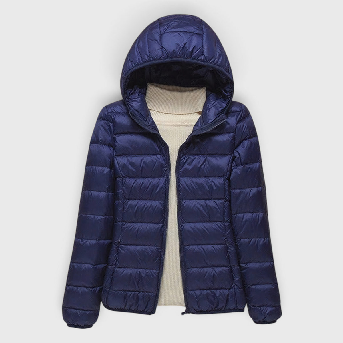 Women's Quilted Puffer Jacket with Hood