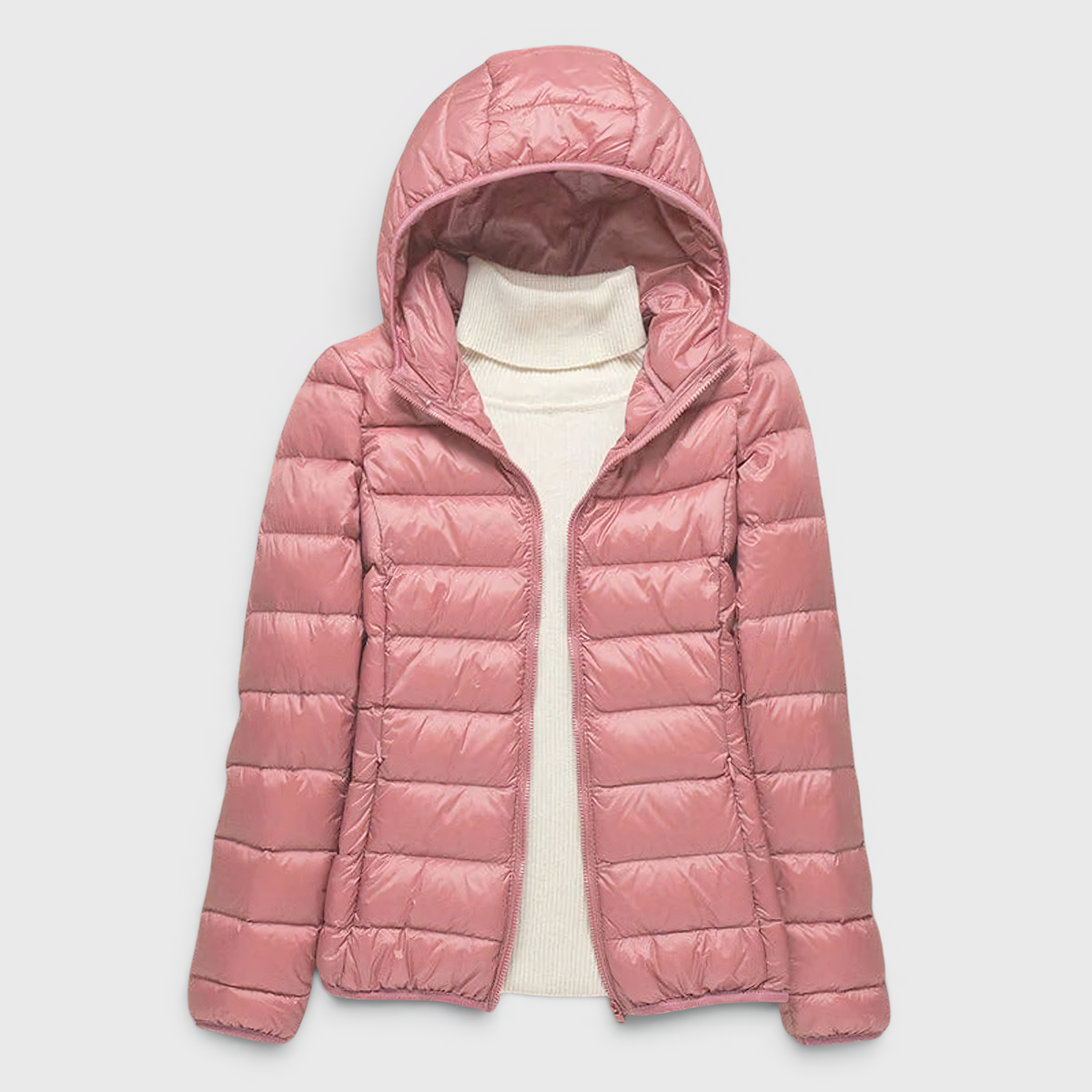 Women's Quilted Puffer Jacket with Hood