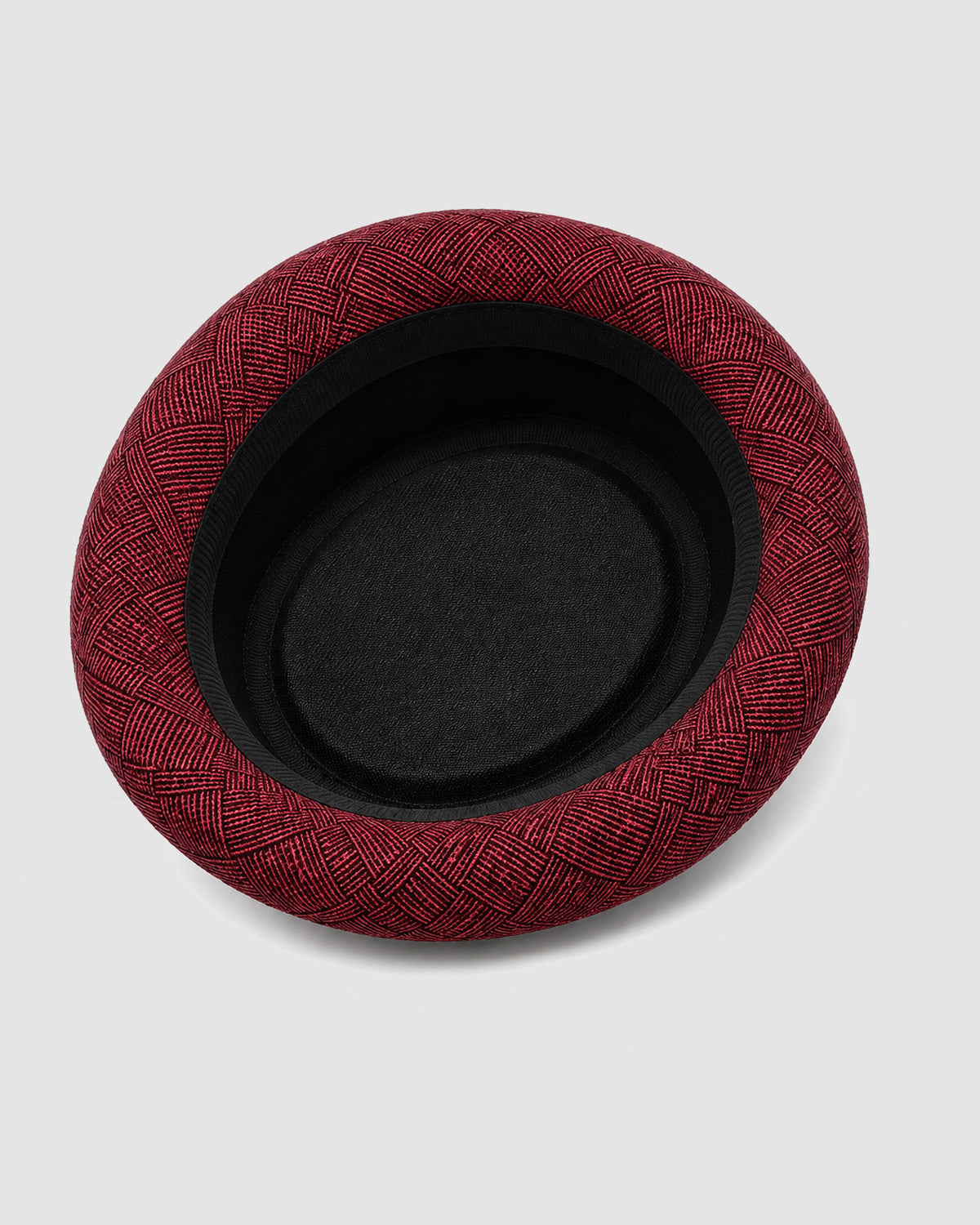Herren Fedora-Hut mit Karomuster und Hutband – Weinrot, Bild 3