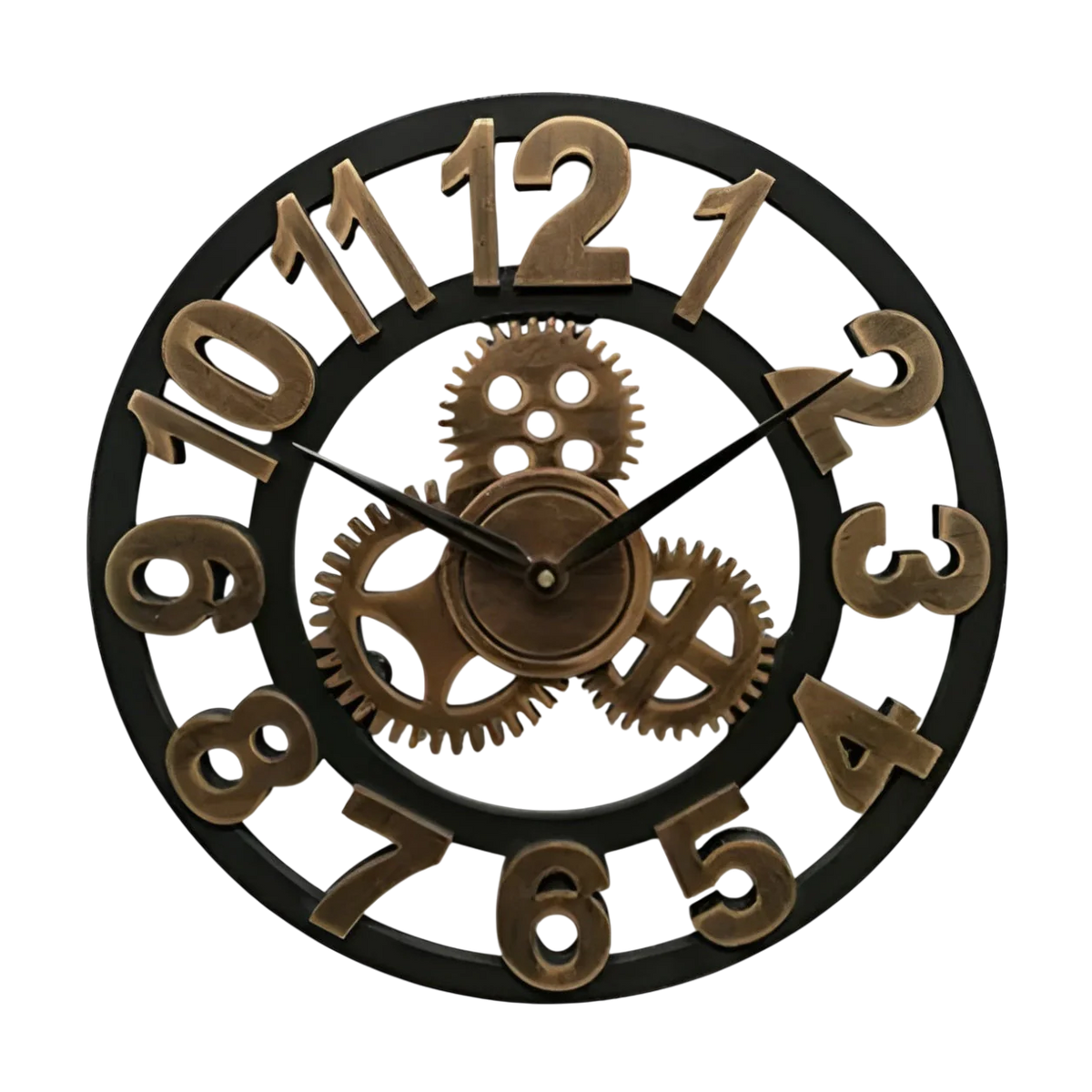 Industrielle Wanduhr Zahnrad-Design für Wohnzimmer & Büro