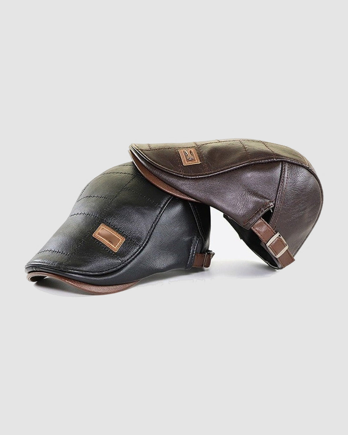 Herren Schiebermütze aus Leder, Retro-Stil, Bild 4