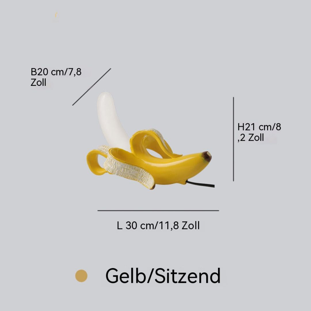 Art-Deco Bananen-Tischlampe – Dekoratives Akzentlicht