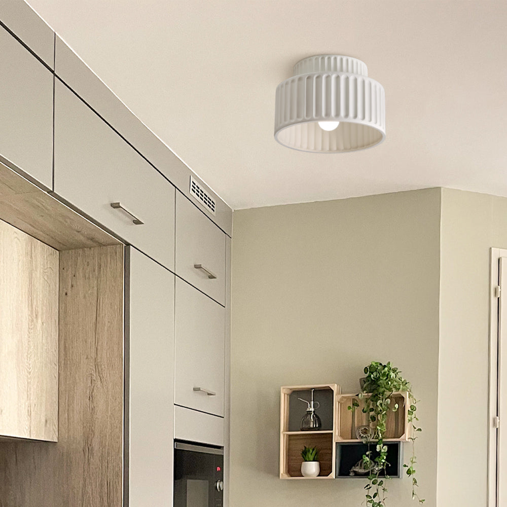 Geriffelte Deckenleuchte - Zweistufiges Trommel-Design