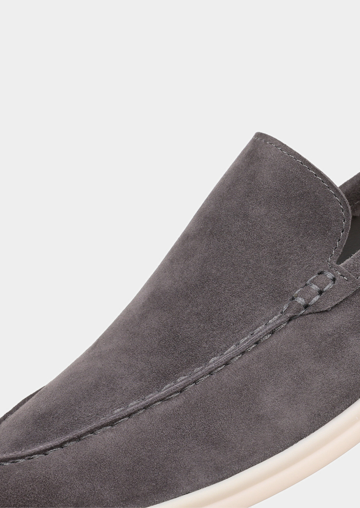 Herren Loafer Wildleder Slipper Nebelgrau