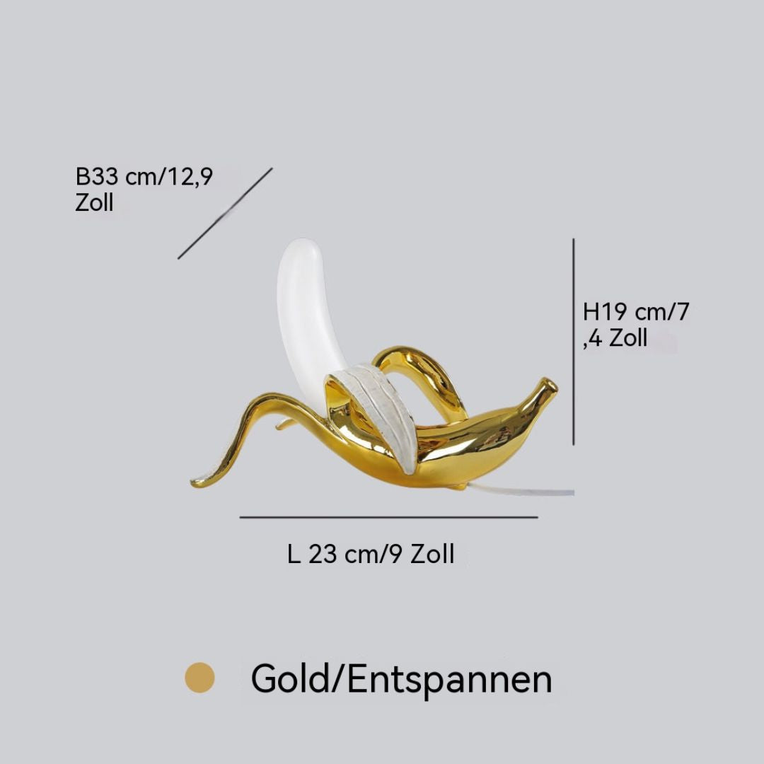 Art-Deco Bananen-Tischlampe – Dekoratives Akzentlicht
