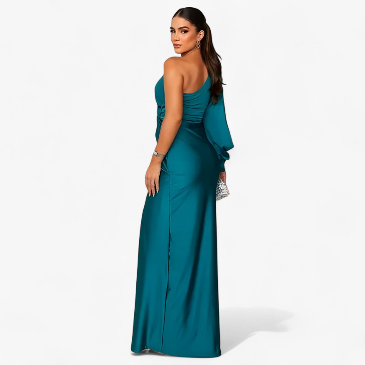 Damen Midikleid Satin