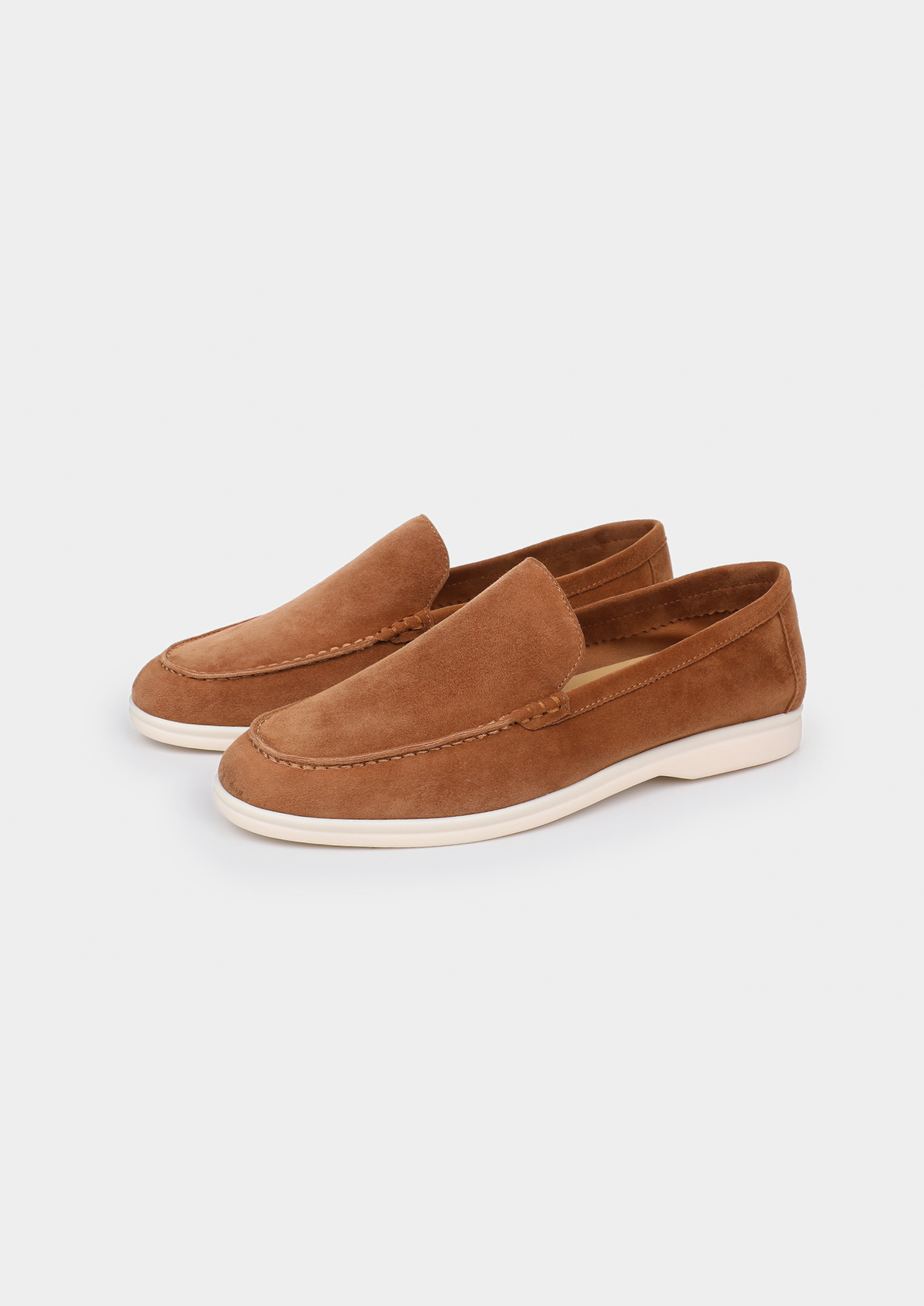 Herren Loafer Wildleder Slipper Karamell