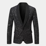 Herren Glitzer-Sakko mit Satin-Schalkragen