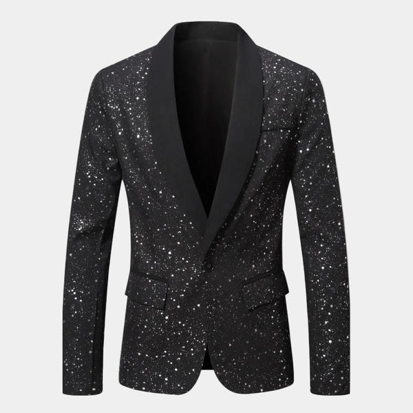 Herren Glitzer-Sakko mit Satin-Schalkragen