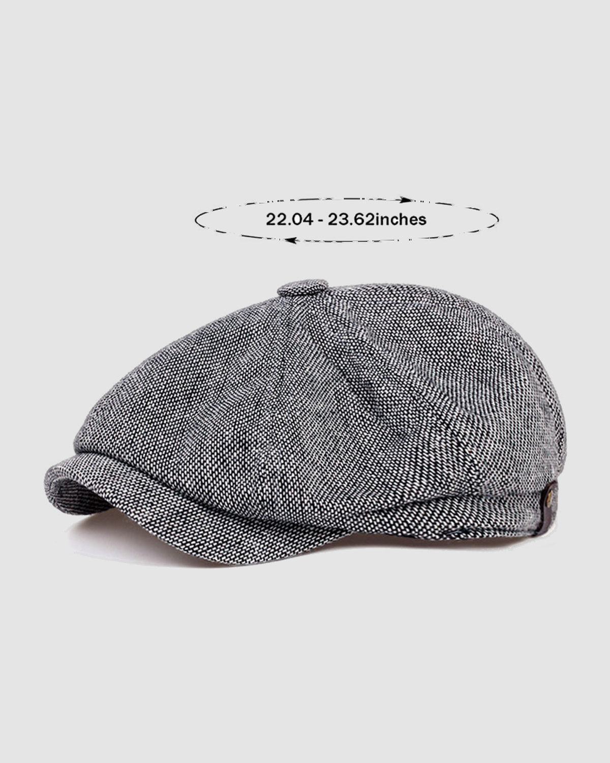 Herren Schiebermütze mit Fischgrätmuster im Achtteiler-Design – Ansicht 9