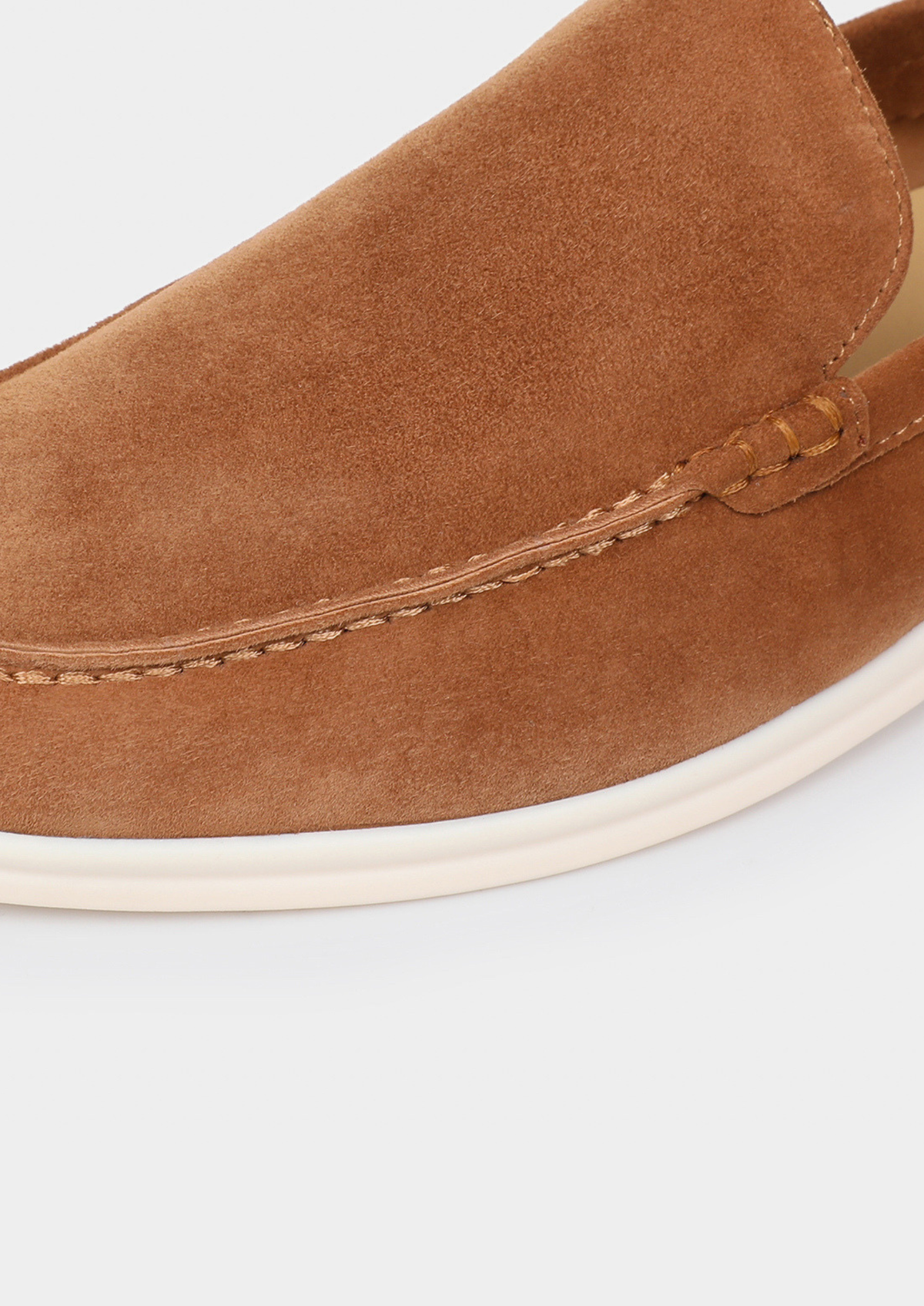 Herren Loafer Wildleder Slipper Karamell