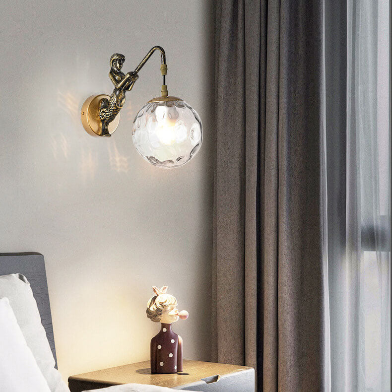 Rustikale Kugel-Wandlampe – Vintage-Design-Wandleuchte