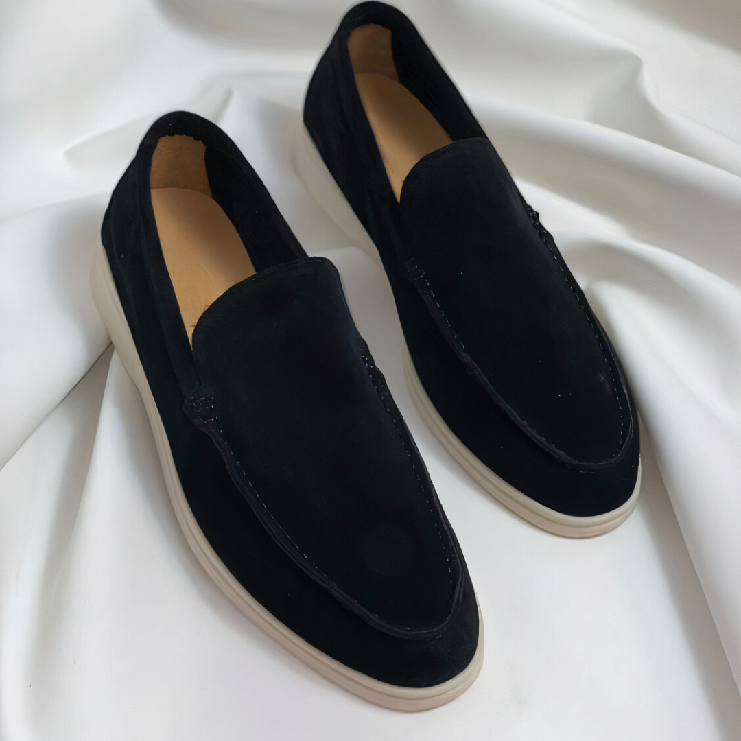Herren Vintage-Leder-Loafer