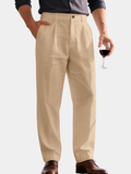 Herren Leinenhose mit weitem Bein - Sommerlich & bequem