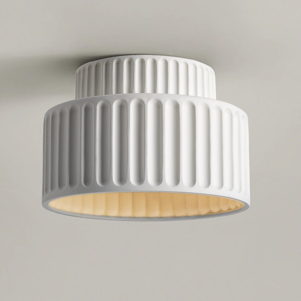 Geriffelte Deckenleuchte - Zweistufiges Trommel-Design