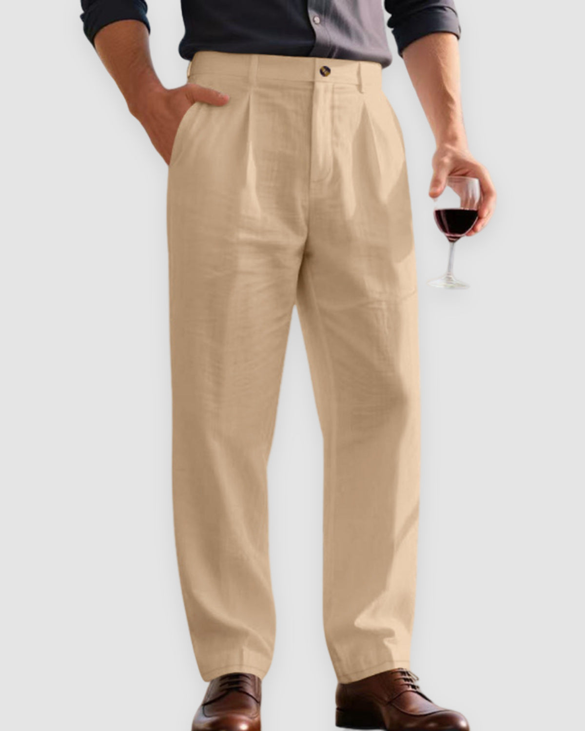 Herren Leinenhose mit weitem Bein für den Sommer, Bild 1
