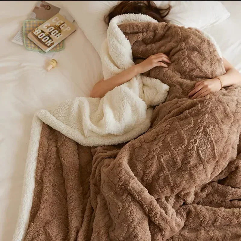 Dicke Lammwoll-Winterdecke – Ultra-Warme Kuscheldecke