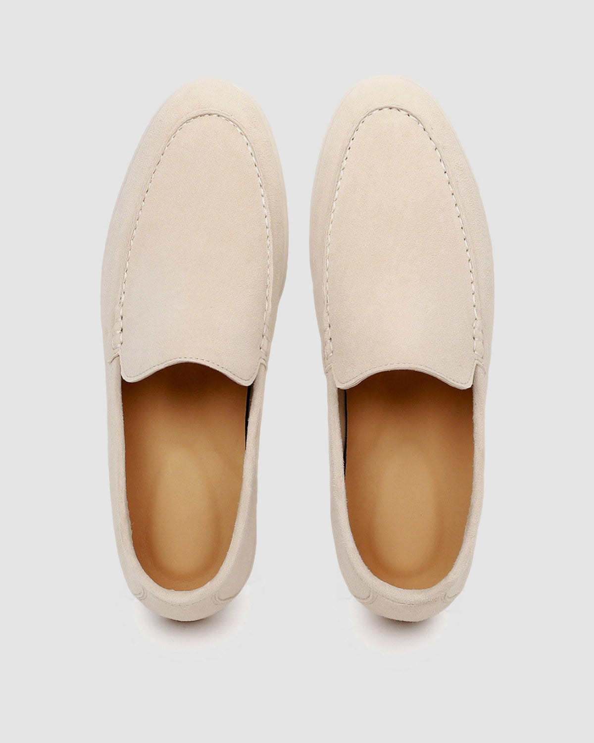 Herren Loafer in Wildleder-Optik, handgenäht – Elfenbein, Bild 3