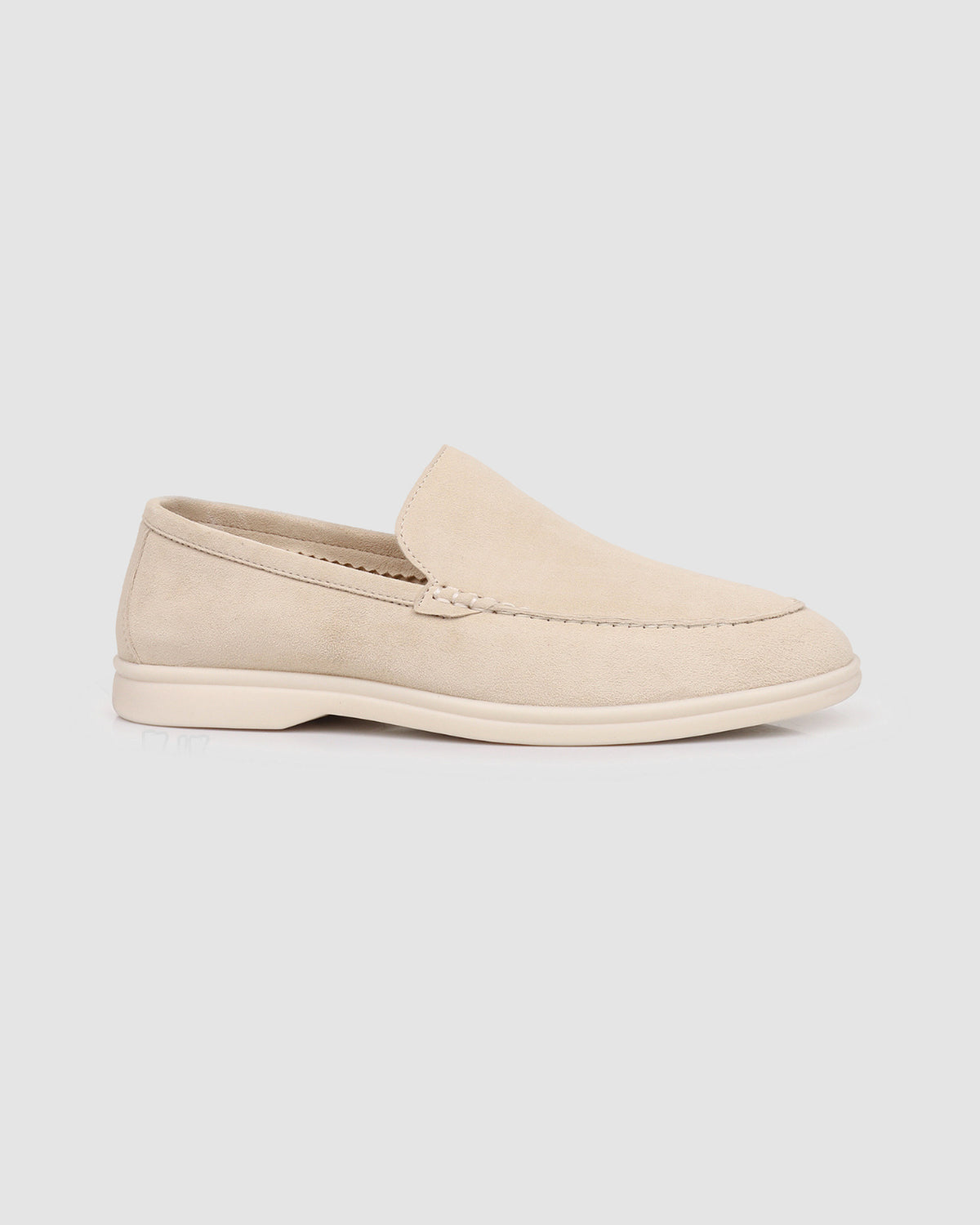 Herren Loafer in Wildleder-Optik, handgenäht – Elfenbein, Bild 4