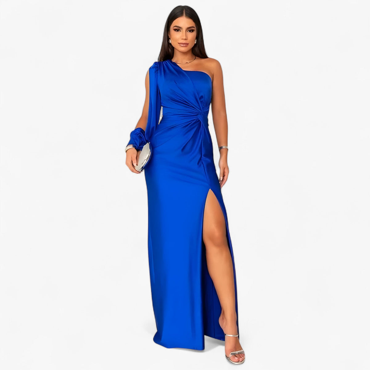 Damen Midikleid Satin
