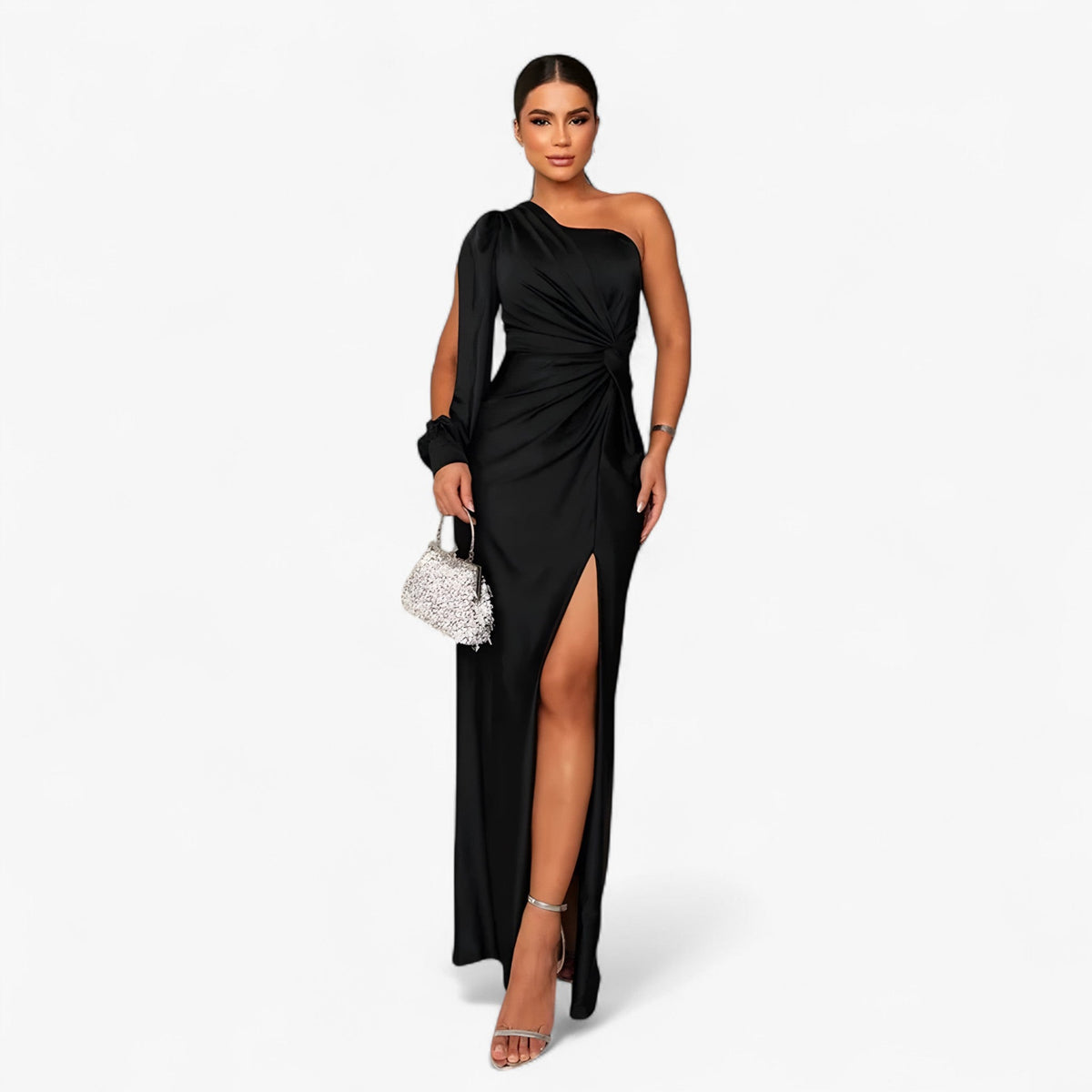 Damen Midikleid Satin