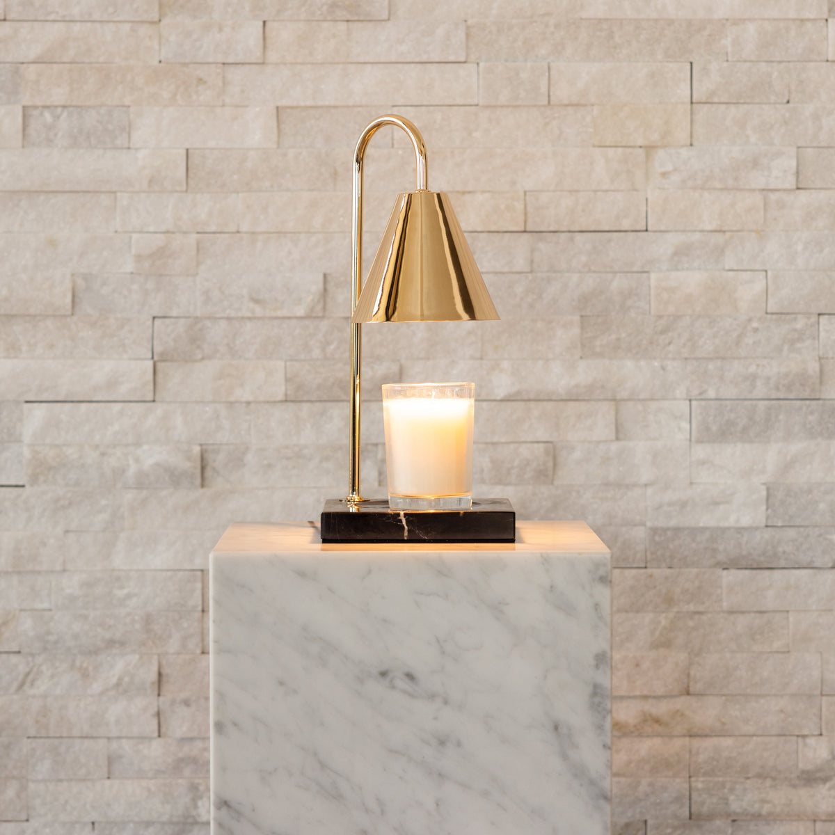 Marmor-Duftlampe – Flammenlose Wachsschmelzlampe mit Timer