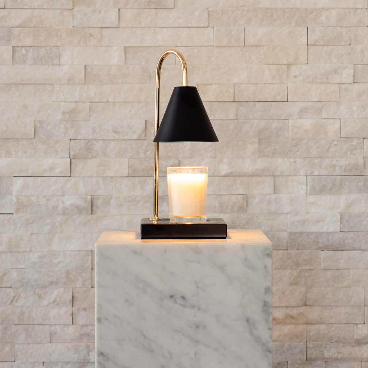 Marmor-Duftlampe – Flammenlose Wachsschmelzlampe mit Timer