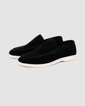 Herren Loafer in Wildleder-Optik mit Gummisohle – Schwarz, Bild 1