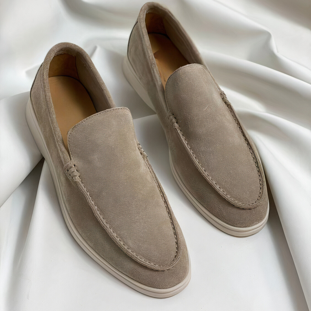 Herren Vintage-Leder-Loafer