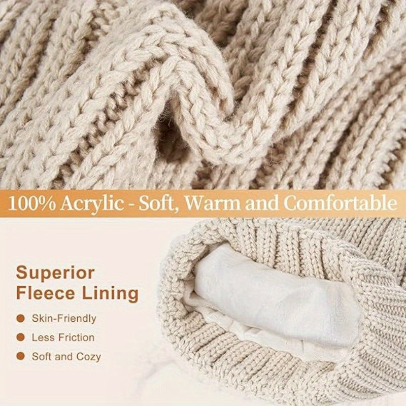 Winterset: Strickmütze, Schal und Touchscreen-Handschuhe, Bild 4