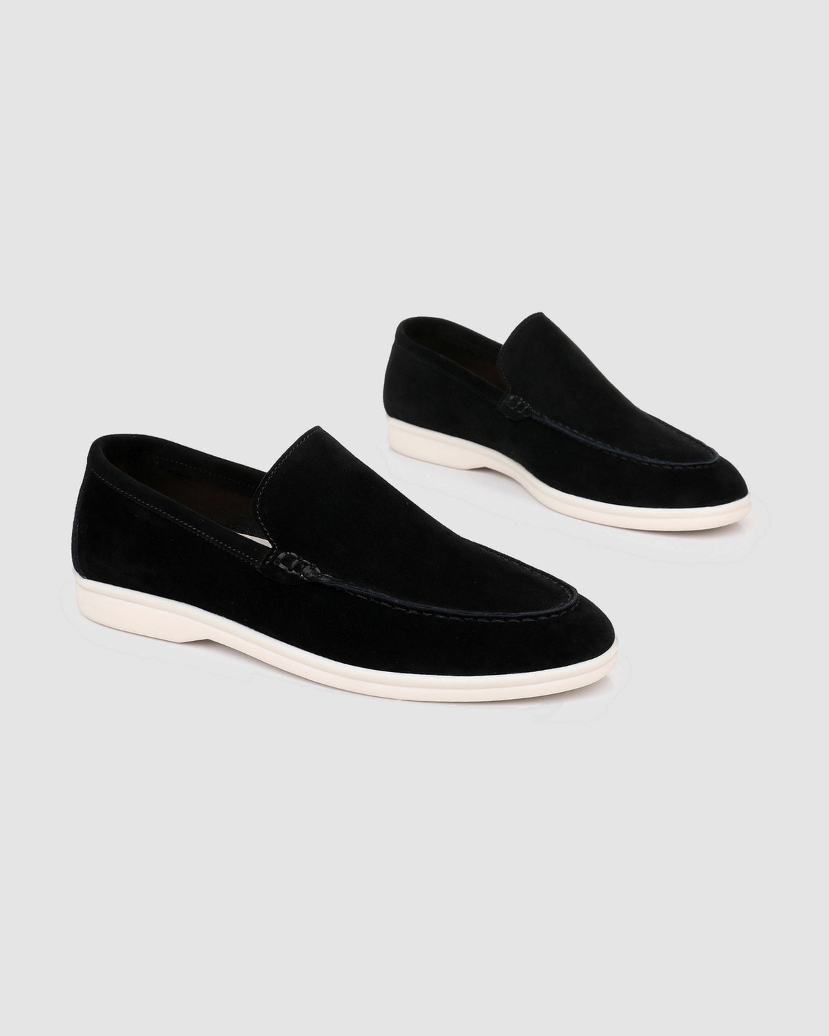 Herren Loafer in Wildleder-Optik mit Gummisohle – Schwarz, Bild 2