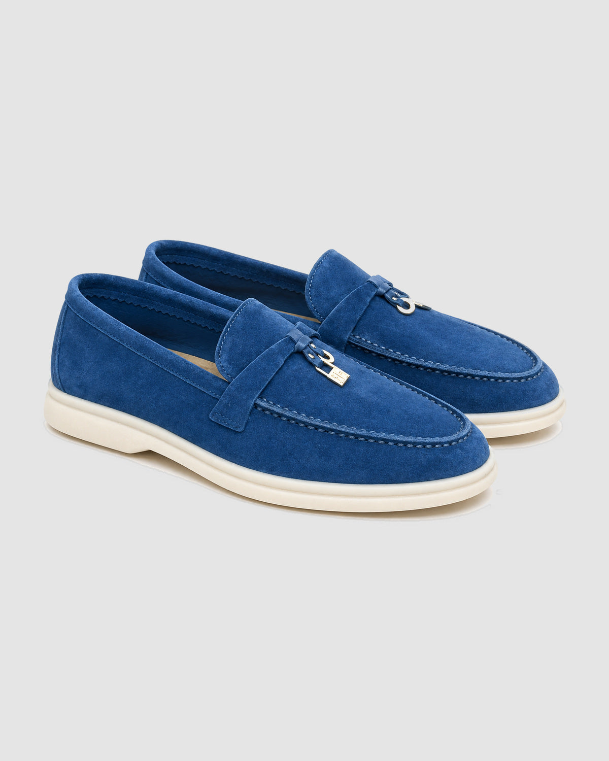 Herren Mokassins ohne Schnürung, Slip-On in Blau